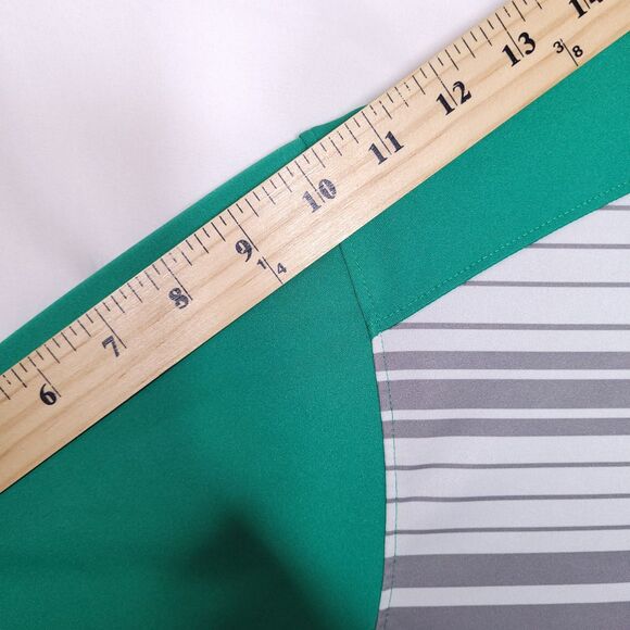 Oakley Polo Shirt Mens XL Striped Green, White Hydrolix Performance - Picture 11 of 14